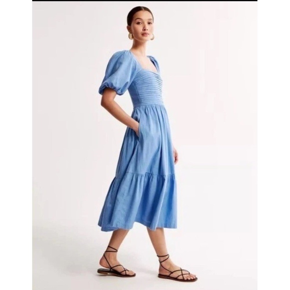 Abercrombie & Fitch Blue Midi Dress